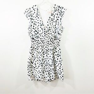 Anthropologie Hutch Dottie Flutter-Sleeved Romper